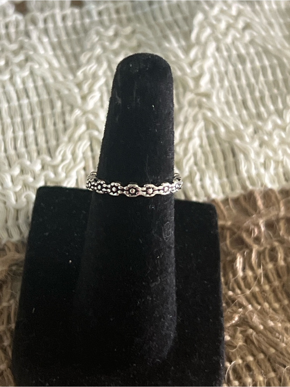 Fashion flower Beaded Ring size 3 30P4